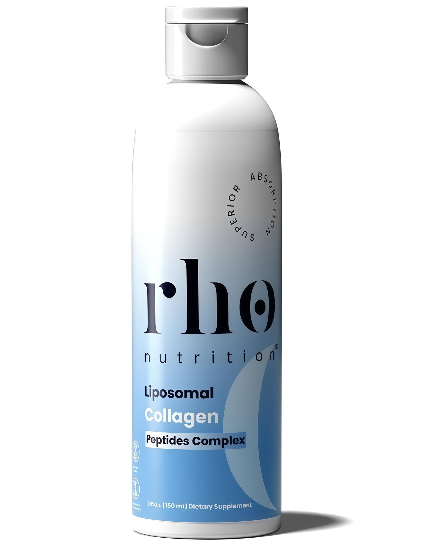 Rho Nutrition Liposomal Collagen Peptides - High-Absorption Liquid Collagen Supplement - Supports Skin Elasticity, Joint Health, and Overall Vitality for Healthy Aging, 5 fl oz