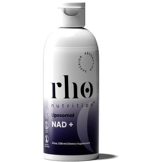 Rho Nutrition Liposomal NAD+ – Liquid Supplement Designed to Help Support Absorption – Active Form of NAD+ Helps Support Normal Cellular Health, Healthy Aging, Energy Metabolism and Overall Vitality